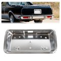 Jmtaat Rear License Plate Bracket For 1978-1987 Chevy Chevrolet El Camino Tailgate Holder Pocket Mounting Frames Chrome Silvery 