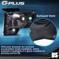 G-plus Headlights Assembly Compatible With 2009 2010 2011 2012 2013 F150 Bumper Headlamp Smokya Lensa Chrome Housinga Ambera