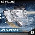 G-plus Headlights Assembly Compatible With 2009 2010 2011 2012 2013 F150 Bumper Headlamp Smokya Lensa Chrome Housinga Ambera
