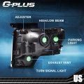 G-plus Headlights Assembly Compatible With 2009 2010 2011 2012 2013 F150 Bumper Headlamp Smokya Lensa Chrome Housinga Ambera