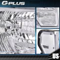 G-plus Headlights Assembly Compatible With 2009 2010 2011 2012 2013 F150 Bumper Headlamp Smokya Lensa Chrome Housinga Ambera