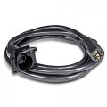 True Mods 12ft 7-pin Trailer Cord Extension Wire Cable 7-way Plug Wiring Harness Gooseneck Hitch Extender Plug-n-play 10-14awg 