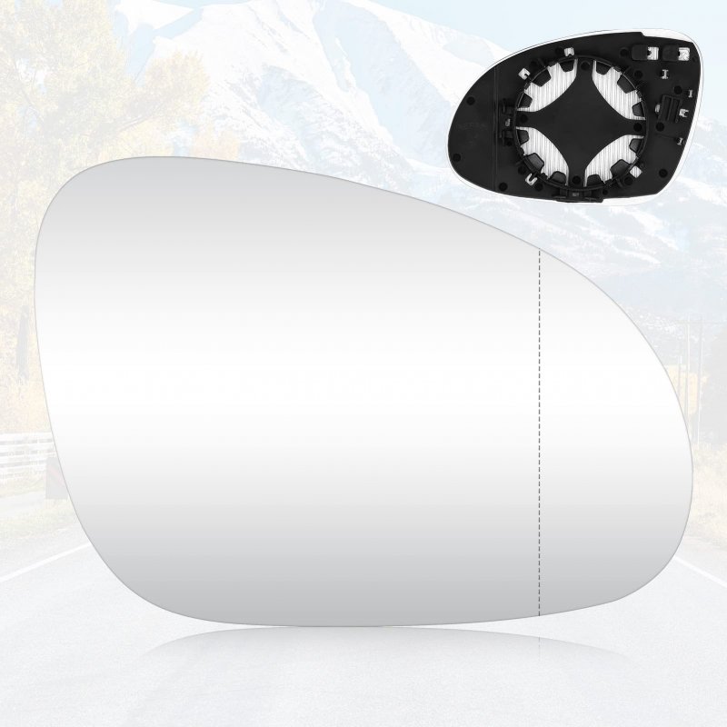 Passenger Right Side Heated Mirror Glass For Volkswagen R32 Eos Gti Rabbit Jetta Passat Convex Replacement 7m3857522e 3b1857522