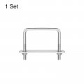 Uxcell Square U-bolts 62mm 2 44 Inner Width 60mm Length M6 304 Stainless Steel U Clamp Bolt With Nuts And Plates For Boat
