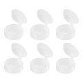 150pcs Screw Cover Caps 3mm Plastic Hinged Fold Snap Covers For Covering Head White 