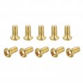 Uxcell Brass Machine Screws M4x8mm Phillips Pan Head Fastener Bolts For Furniture Office Equipment Electronics 20pcs