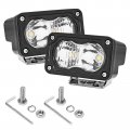 Led Combo Pod Lights White 2pcs 3inch 40w Super Bright Waterproof Driving Fog Cubes Light Bar Bumper Spotlight Fit For Auto Car 