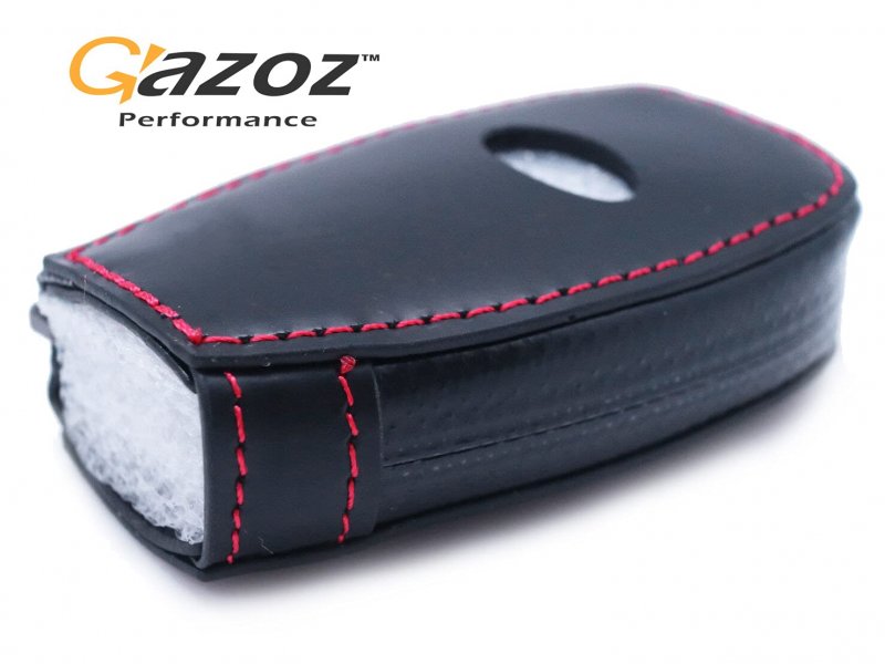 Performance Red Stitching Leather Key Fob Protector Cover For Wrx Sti Forester Brz