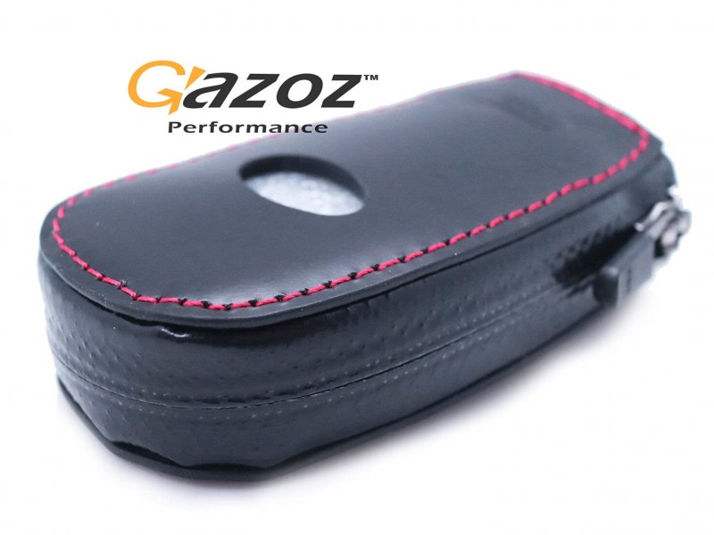 Performance Red Stitching Leather Key Fob Protector Cover For Wrx Sti Forester Brz