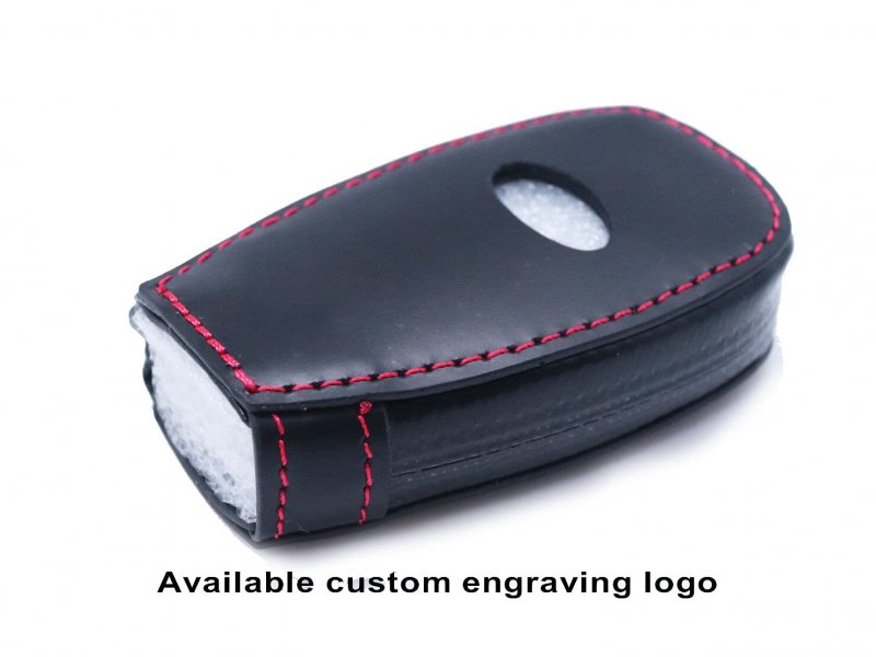 Performance Red Stitching Leather Key Fob Protector Cover For Wrx Sti Forester Brz