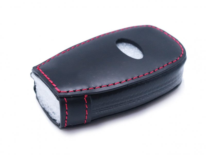 Performance Red Stitching Leather Key Fob Protector Cover For Wrx Sti Forester Brz