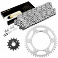 Caltric Drive Chain And Sprocket Kit Compatible With Kawasaki Kx250 1987 1988 1989 Kx500 1987-2004