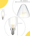 Satco 3w Led B11 Candle Light Bulb 3000k Soft White 200 Lumens Clear Finish E12 Candelabra Base Dimmable 300 Degree Beam