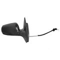 Brock Replacement Passenger Side Black Euro Type Manual Remote Mirror With Clear Split Glass Without Heat For 1999-2007 Golf 