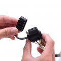 Flexible 2 In 1 12v Trailer Splitter 2-way 4pin Harness Male Female Connector Tailgate Light Bars Wiring Adapter Y-splitter