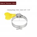 Uxcell Worm Gear Hose Clamp 12pcs 3 4 1 Key Type Adjustable Stainless Steel Clamps With Plastic Handle For Securing