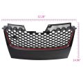 Front Bumper Upper Grill For Vw Volkswagen Gti Gli Jetta Mk5 2006-2009 Not Fit Rabbit R32 Model Honeycomb Style Grille
