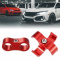 X Autohaux 3pcs Aluminum Alloy An6 Car Hose Separator Clamp Fuel Line Connector For Oil Red
