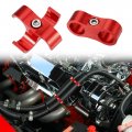X Autohaux 3pcs Aluminum Alloy An6 Car Hose Separator Clamp Fuel Line Connector For Oil Red