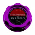Vms Racing Purple Oil Cap With Powered By B18b1 Emblem In Cnc Machined Billet Aluminum Compatible Honda Integra 92-01 1992-2001