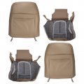 Autokay Driver Passenger Perforated Seat Covers Tan Ford F150 Lariat 2001-2003 Front Car For And Bottom Seats
