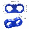 X Autohaux 8 Pcs Car An10 Hose Separator Clamp Fitting Adapter For 5 Fuel Oil Line Brake Aluminum Alloy Bracket Mounting