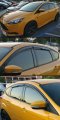3d Style Smoke Tinted Window Visor Shade Rain Guard Compatible With 2009-2018 Ford Focus 4 Door Hatchback St