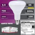 S11471 Br30 Led Reflector Bulbs 8 5 Watt 3000k Warm White 80 Cri Medium Base 120v Dimmable 24 Pack Of 6 Count Packets