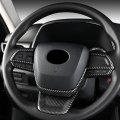 Lexley 4pcs Carbon Fiber Style Steering Wheel Button Cover Sticker Interior Accessories Abs Trim For Toyota Highlander 2020