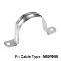 Uxcell U Shaped Conduit Clamp Saddle Strap Tube Pipe Clip Stainless Steel M50 5pcs