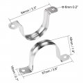 Uxcell U Shaped Conduit Clamp Saddle Strap Tube Pipe Clip Stainless Steel M50 5pcs
