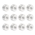 12pcs Aluminum Spacer 6 2mm Bore X 15mm Od 8mm Length Screw Bushing Plain Finish Round Metal For M6 Screws Bolts And Rods 