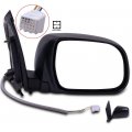 Ocpty Black Right Side Mirror Fit For 2004-2010 Toyota Sienna Textured Glass Manual Folding Non-heated