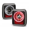 Sequential Turn Signal Oled Neon Tube Full Led Black Tail Light Lamp Assembly Replacement Pair For 2018-2023 Jeep Wrangler Jl 