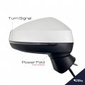 Spieg Passenger Side Mirror Replacement For Audi A3 S3 2015-2020 Power Foldaway Heated Turn Signal Light Ibis White Cover Rh