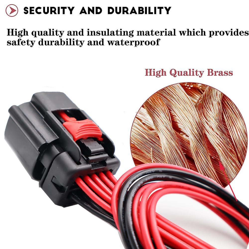 Headlights Pigtail Connector For Jeep Compass 2017 2021 10 Pin Wire Harness 55112706af Waterproof Female Socket 11 8 In Length