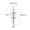 Uxcell Needle Valve Type Oil Cup M8x1 Thread 16ml Sight Gravity Drip Feed Oiler