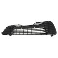 Front Bumper Grille Lower Grill Gloss Black With Radar Holes Replacement For 2018 2019 2020 Camry Le Xle