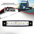 10 Pack 6 Led Side Marker Lights For Truck Bus Trailer 3 8 In Waterproof Clearance Indicator Tail Brake Lamps 12v White 