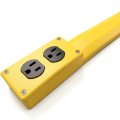 Lay Flat Electrical Power Extension Cord Cable Protector 15 Ft Safety Yellow Duplex Receptacle With Low Profile Design And Ul 