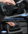 Cup Holder Inserts For 2026 Toyota Rav4 Anti Slip Waterproof Silicone Front And Rear Center Console Black 2 Pieces
