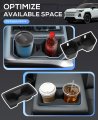 Cup Holder Inserts For 2026 Toyota Rav4 Anti Slip Waterproof Silicone Front And Rear Center Console Black 2 Pieces
