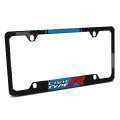 Ipick Image For Honda Civic Type R Blue Racing Stripe Black Real Carbon Fiber 50 States License Plate Frame