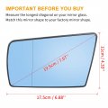 X Autohaux Mirror Glass Heated With Backing Plate Driver Side Left Rear View For Mercedes-benz E320 S600