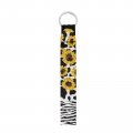 Glenlcwe Sunflower Cow Print Car Keychains With Metal Ring Auto Decorations Wristlet Keychain Lanyard Key Chain Holder