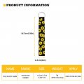 Glenlcwe Sunflower Cow Print Car Keychains With Metal Ring Auto Decorations Wristlet Keychain Lanyard Key Chain Holder