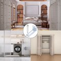 Uxcell 4 Sets Bifold Door Hardware Bottom Pivot With Support Metal Plate Bi-fold Kit For Folding Pocket Accordion Barn