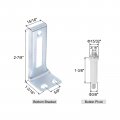 Uxcell 4 Sets Bifold Door Hardware Bottom Pivot With Support Metal Plate Bi-fold Kit For Folding Pocket Accordion Barn