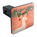 Christmas Deer Merry Bright Joy Peace Love Tow Trailer Hitch Cover Plug Insert
