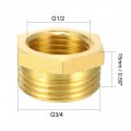 Uxcell Brass Threaded Pipe Fitting G3 4 Male X G1 2 Female Hex Bushing Adapter 2pcs